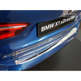 RVS Achterbumperprotector passend voor BMW X1 (F48) M-Pakket 2015-2022 'Ribs'