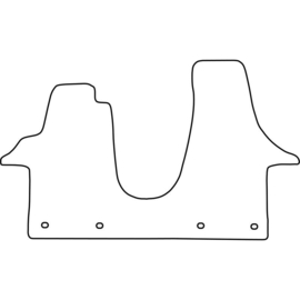 Automatten passend voor Volkswagen Transporter T5 2003-2015 & T6 2015- (alleen voormat, één geheel)