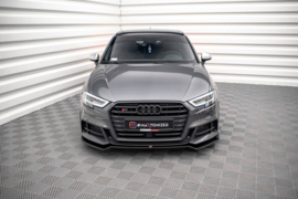 Maxton Design VOORSPLITTER V.2 AUDI S3 / A3 S-LINE SPORTBACK 8V FACELIFT Gloss Black