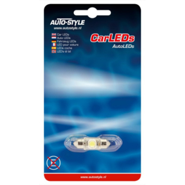 Festoon LED Lamp 12V Xenon-Optiek Wit 10x31mm, per stuk