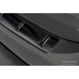 Zwart RVS Achterbumperprotector passend voor BMW 2-Serie (U06) Active Tourer (incl. M-Pakket) 2021- 'STRONG EDITION'