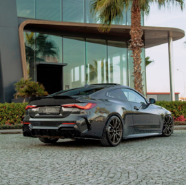 Oneway Set Sideskirts passend voor BMW 4-Serie G22/G23 Coupe/Cabrio M-Pack/M440i 2020-2024 & Facelift 2024- - Glanzend zwart