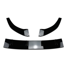 AutoStyle Voorspoilerlip passend voor Volkswagen Golf VII GTi/GTD/R/R-Line 2012-2017 (Glanzend Zwart ABS)
