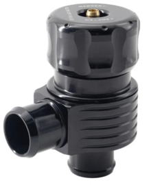 Simoni Racing Universele Blow-Off Valve Type 13 - voor benzineturbomotoren, met instelbare afblaasdruk - Aansluiting 22mm, Lengte 90mm, Diameter 48mm - Zwart