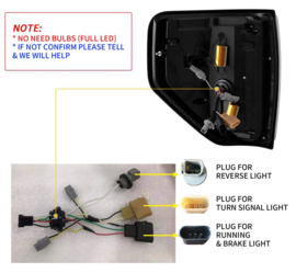 VLAND LED-achterlichten voor 2009-2014 Ford F150 Amber sequentiële richtingaanwijzer Kleur (lens) Licht gerookt