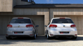Maxton Design ACHTERKLEP VW GOLF VI MET 2 UITLAATGATEN