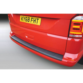 ABS Achterbumper beschermlijst passend voor Volkswagen Transporter T6 Caravelle/Multivan 9/2015- met achterklep Zwart 'Ribbed'