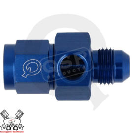 Druk adapter 1/8npt female / male D12 - Blauw