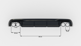 Maxton Design Achterspoiler Audi A5 8T Facelift (uitvoering met dubbele uitlaten aan beide zijden)