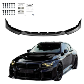 Oneway Voorspoilerlip passend voor BMW M2 G87 Coupe 2023- - Glanzend zwart