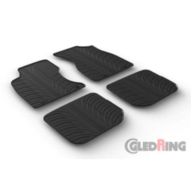 Rubbermatten passend voor Audi A4 1996-2000 (T profiel 4-delig + montageclips)