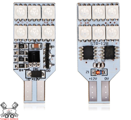 1 set Afstandsbediening Auto Interieur RGB LED DC 12 V T10 5050