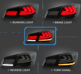 VLAND LED-achterlichten voor 2013-2015 Honda Accord 9e generatie achterlichten Kleur: Gerookt