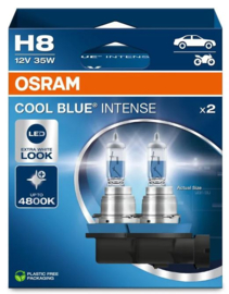 Osram Cool Blue Intense NextGen Halogeen lampen - H8 - 12V/55W - set à 2 stuks