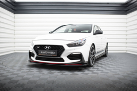 Maxton Design Street Pro Frontsplitter + Flaps Hyundai I30 N Mk3 Hatchback / Fastback