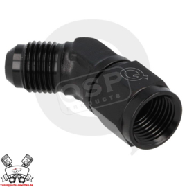 Adapter 45° female / male draaibaar D08 - Zwart