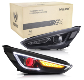 VLAND LED-koplampen voor 2015-2019 Ford Focus Mk III Facelift (mk 3.5) Met demonenogen Accessoires Met HID-lampen