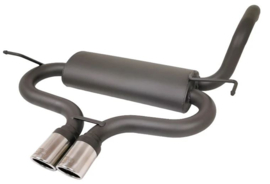 Uitlaat passend voor Toyota Aygo, Citroen C1 & Peugeot 107 2005-2014 - midden sierstukken 70mm