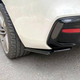 Oneway Achterbumperskirts (Hoeken) passend voor BMW 1-Serie F20/F21 M-Power Facelift 2015-2019 - Glanzend zwart