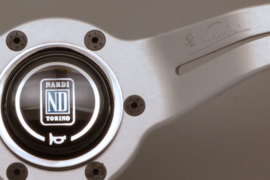 Nardi Stuur 330mm/53mm Geperforeerd Leer Zilver