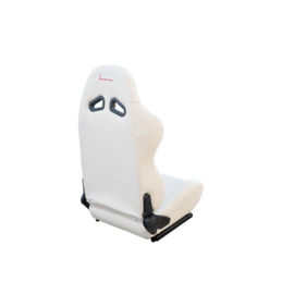 Simoni Racing Sportstoel Tazio - Wit Eco-Leder - Dubbelzijdig Verstelbaar - incl. Sledes