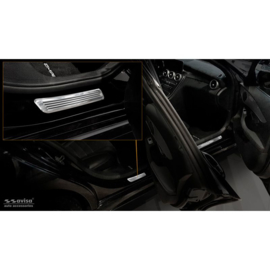 RVS Instaplijsten passend voor Mercedes C-Klasse W205 2014-2019 & FL 2019- 2-delig (achterdeuren)