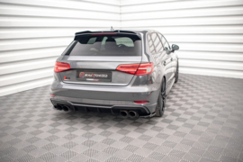 Maxton Design ACHTERZIJSPLITTERS V.1 AUDI S3 SPORTBACK 8V FACELIFT Gloss Black