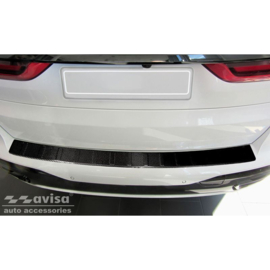 Echt 3D Carbon Achterbumperprotector passend voor BMW X7 (G07) 2019- met M-Pakket 'Ribs'