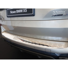 RVS Achterbumperprotector passend voor BMW X5 (G05) M-Pakket 2018- excl. M-Competition 'Ribs'