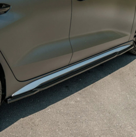Oneway Set Sideskirts passend voor Audi A3 8Y S-Line/S3 Sedan/Sportback 2020-2024 & Facelift 2025- - Glanzend zwart