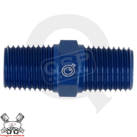 Adapter male / male 1/8NPT - 1/8NPT - Blauw