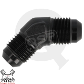 Aluminium adapter 45° male / male D04 - Zwart