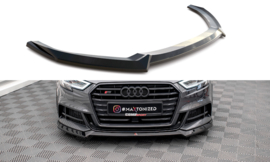Maxton Design VOORSPLITTER V.3 AUDI S3 / A3 S-LINE SPORTBACK 8V FACELIFT Gloss Black