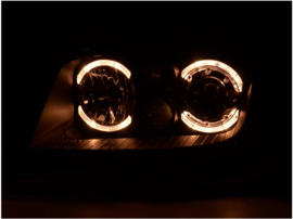 Koplampen VW Bora Angel Eyes zwart