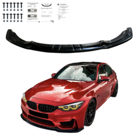 Oneway Voorspoilerlip passend voor BMW M3 F80 2014-2018 - Glanzend zwart