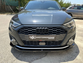 Motordrome Voorspoiler passend voor Audi A3 (8Y) Hatchback/Sportback 2020- (ABS Glanzend zwart)
