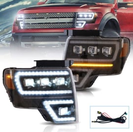 VLAND LED-koplampen voor Ford F150 2009-2014 Stijl LED-projectorkoplampen