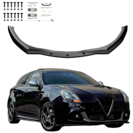 Oneway Voorspoilerlip passend voor Alfa Romeo Giulietta 2010-2020 - Glanzend zwart
