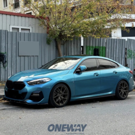 Oneway Voorspoilerlip passend voor BMW 2-Serie F44 Gran Coupe M-Pack/M235i 2019- - Glanzend zwart