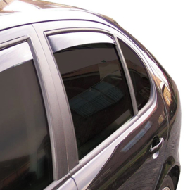 Zijwindschermen Master Dark (achter) passend voor Seat Ibiza 6J 5 deurs 2008-2017