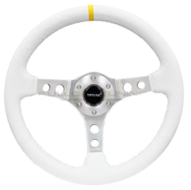 NRG Innovations Stuur Wit 350mm 76mm Leer