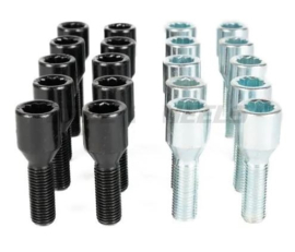 SK-Import Wielbouten Lang 55mm Ster Staal M14x1.5 (Zwart Of Zilver)