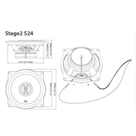 JBL Stage 2 524 5.25'' (13cm) Speakerset