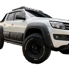 Oneway Set spatbordverbreders (Fender Flares) passend voor Volkswagen Amarok MK1 2010-2016 - Matzwart