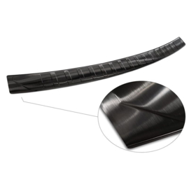 Zwart RVS Achterbumperprotector passend voor BMW X5 F15 2013-2018 met M-Pakket 'Ribs'
