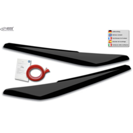 RDX Koplampspoilers passend voor Audi Q2 (GA) 2016- (ABS Glanzend Zwart)