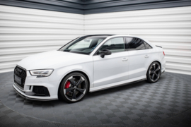 Maxton Design SIDESKIRTS DIFFUSERS V.2 AUDI RS3 SEDAN 8V FACELIFT Gloss Black