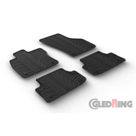 Rubbermatten passend voor Audi A3 (8V) HB/Sportback/Sedan 2012-2020 (T profiel 4 delig + montageclips)