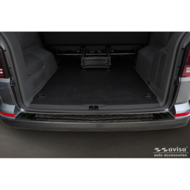 Echt 3D Carbon Achterbumperprotector passend voor Volkswagen Caravelle T6 2015-2019 & Caravelle T6.1 2019- (met achterklep) 'Ribs'