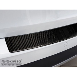 Echt 3D Carbon Achterbumperprotector passend voor Audi A4 Allroad (B9) 2016-2019 & FL 2019- 'Ribs'